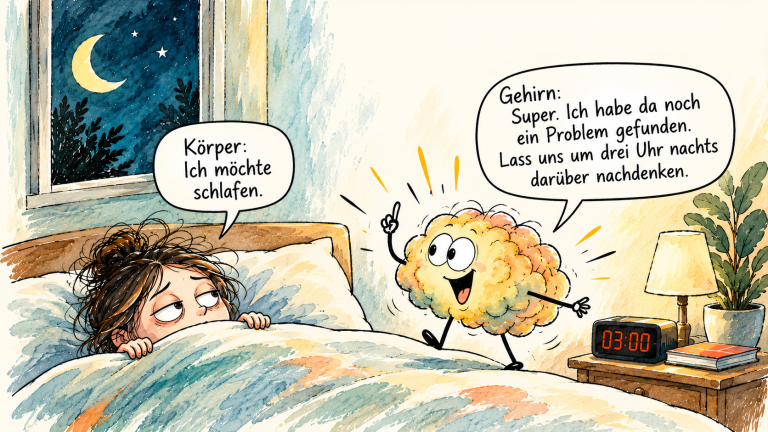 Grübeln versus Einschlafen